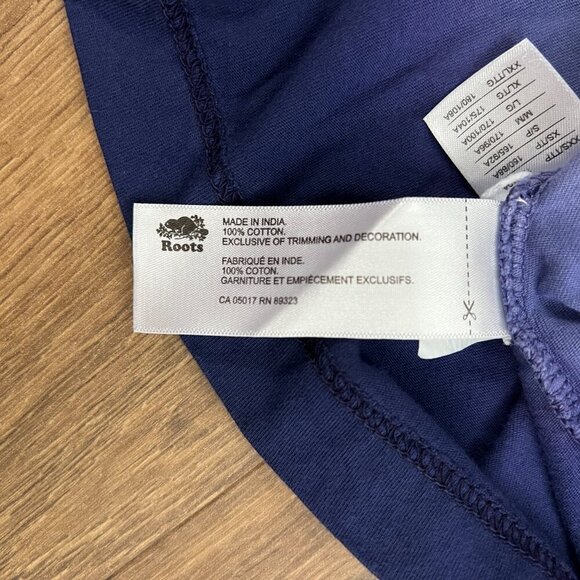 Roots Blue Ombre Dyed T-Shirt Sz XL - Picture 7 of 8